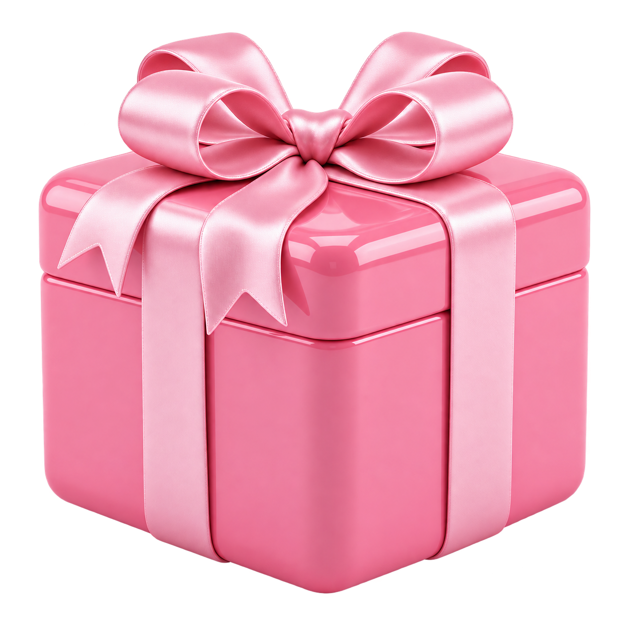 Presente rosa com laço, da campanha Cuidar Move a Gente
